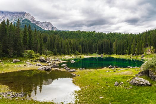 landscape the wild nature lake Misurina in the Alps