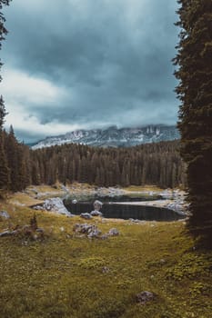landscape the wild nature lake Misurina in the Alps