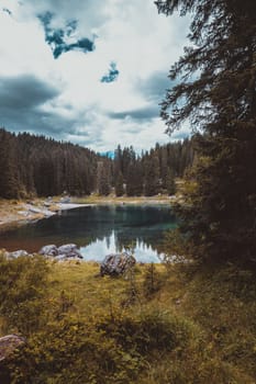 landscape the wild nature lake Misurina in the Alps