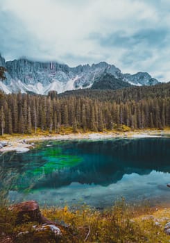 landscape the wild nature lake Misurina in the Alps
