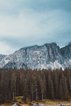 landscape of the Alps in Italy summer