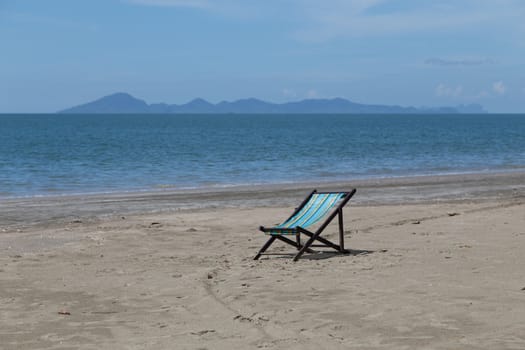 Seat for relax and sunbath on the beach at Koh-Sukorn in Trang, Thailand