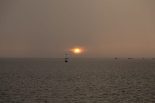 Beautiful sunset at andaman sea in nature