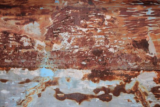 Rusty metal iron of car background texture