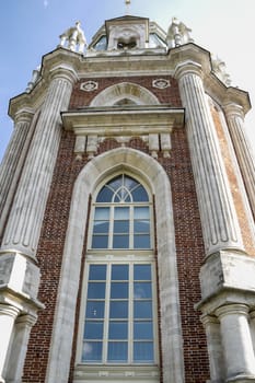 The beautifull Palace. Architecture of the Grand Palace in Tsaritsyno, Russia. Tsaritsyno estate in the South-East of Moscow, architectural and Park ensemble in the neo-Gothic style.