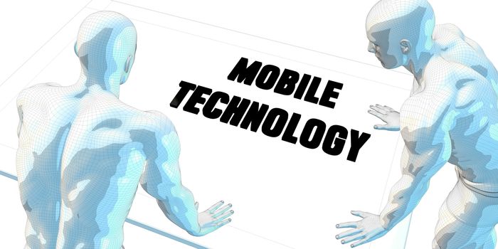Mobile Technology Discussion and Business Meeting Concept Art