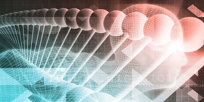 Science Abstract Presentation Background with Molecule Art