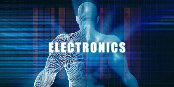 Electronics as a Futuristic Concept Abstract Background