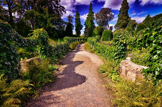 Brodsworth Hall Gardens in Doncaster, South Yorkshire. Used color effects.