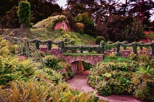 Brodsworth Hall Gardens in Doncaster, South Yorkshire. Used color effects.