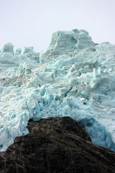 Veiw to the icefall from Flatbreen in Suppehelledalen i Fjærland