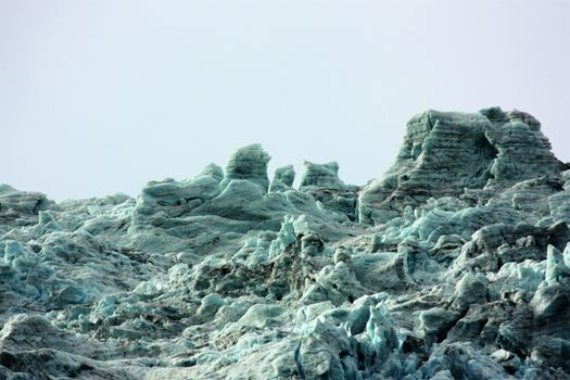 Veiw to the icefall from Flatbreen in Suppehelledalen i Fjærland