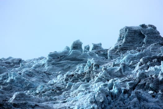 Veiw to the icefall from Flatbreen in Suppehelledalen i Fjærland