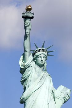 The Statue of Liberty on Liberty Island at New York City