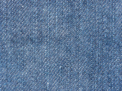 Texture of blue denim jeans textile close up