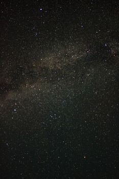 Deep night sky with many stars and milky way