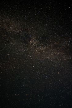 Deep night sky with many stars and milky way