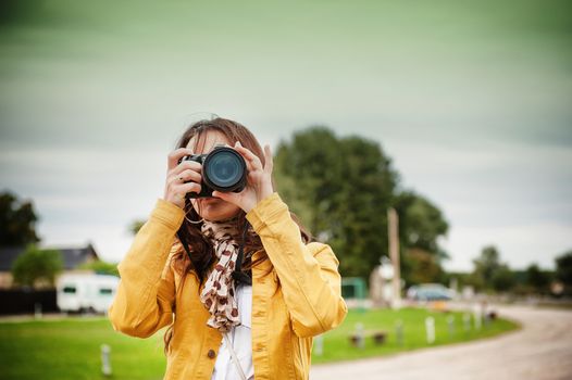 An image of nature photographer takes pictures