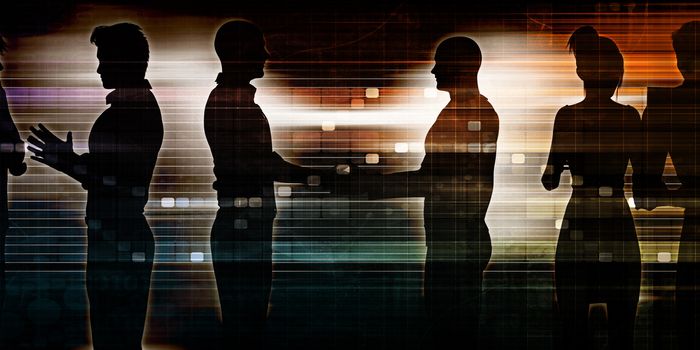 Business Networking Session as an Illustration Concept