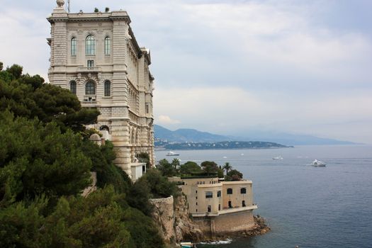 View Monaco neighborhoods. The beautiful Mediterranean Coast. Cote d'Azur.