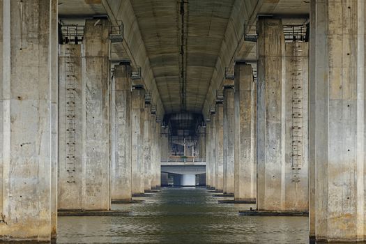 View under bridge on the River 