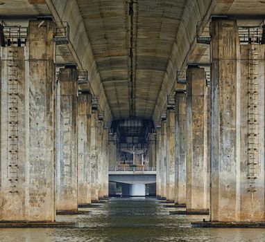 View under bridge on the River 