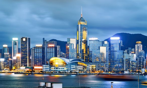 Hong Kong City skylines at Night