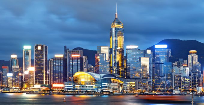 Hong Kong City skylines at Night