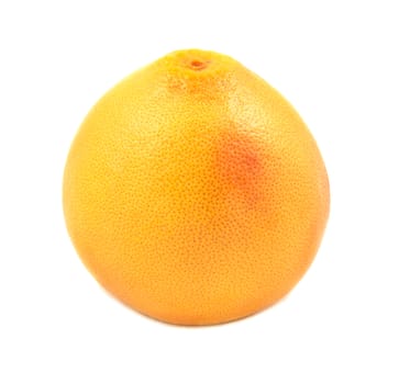 Orange large fresh grapefruit, isolated on a white background