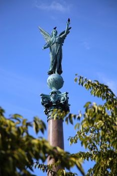 The Langelinie Promenade, Huitfeldt Column at Langelinie park in Copenhagen, Denmark