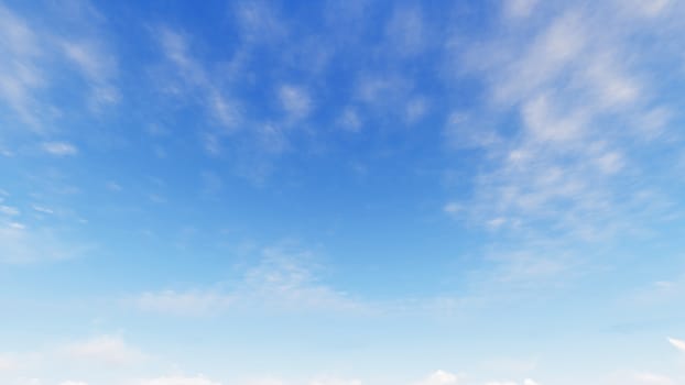 Cloudy blue sky abstract background, blue sky background with tiny clouds, 3d rendering

