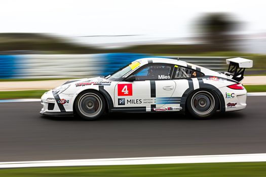MELBOURNE/AUSTRALIA - SEPTEMBER 10, 2016: Tim Miles behind the wheel of the CSF Radiators/Miles Advisory Partners GT3 for Race 1 at Round 6 of the Shannon's Nationals at Phillip Island GP Track in Victoria, Australia - 9-11 September.