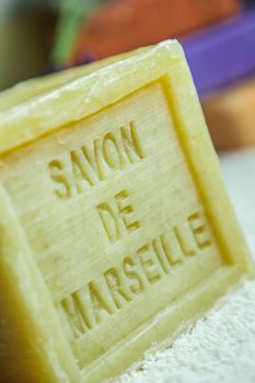Marseille soap natural Multicolor soaps handmade with organic oil of lavender ond another flowers