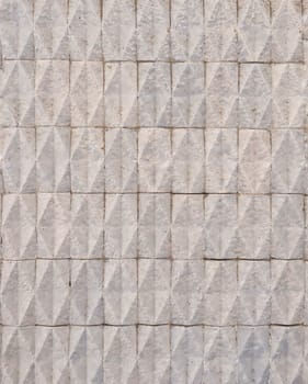close up of a pattern made with rough tiles
