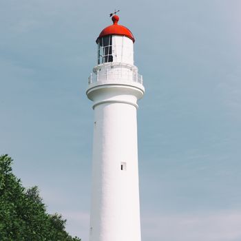 Split Point Lighthouse in Aireys Inlet, Great Ocean Road during the day.