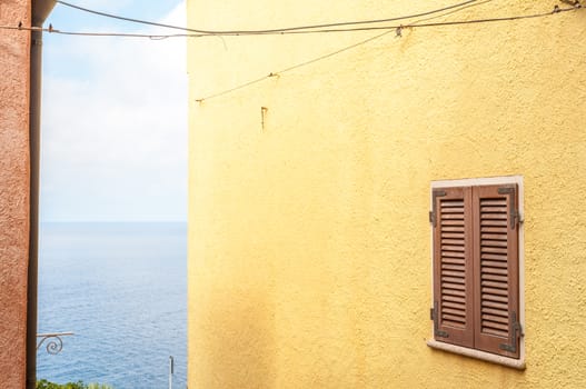 the beautiful alley of castelsardo old city - sardinia - italy