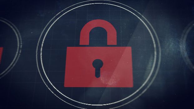 Illustration of lock screen of phone, pad, etc.