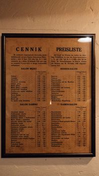 POLAND, KRAKOW - SEP 02, 2016: Exhibition on the theme of life Krakow Jews during the Second World War. Schindler's Factory Museum in Krakow.