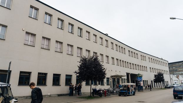 POLAND, KRAKOW - SEP 02, 2016: Exhibition on the theme of life Krakow Jews during the Second World War. Schindler's Factory Museum in Krakow.