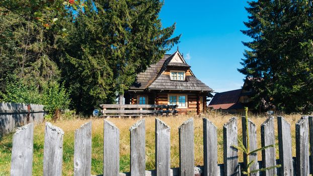 Guesthouse and mountain landscape horizon in Zakopane