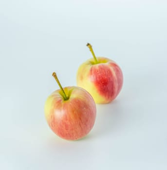 Red and yellow apple  , organic fresh fruit.