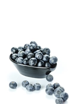 Blueberries in a bowl , organic fresh fruit