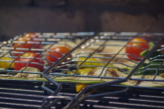 a vegetables on the grill barbecue grilled