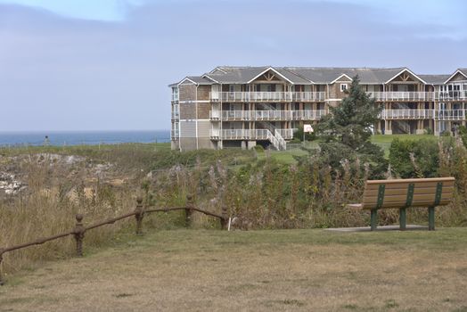 Large condominiums in Lincoln City Oregon coast.