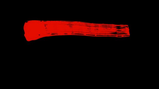 Brush Paint Red Color. Brush Paint Over Transparent Background with Alpha Channel. Easy use in motion design 4K