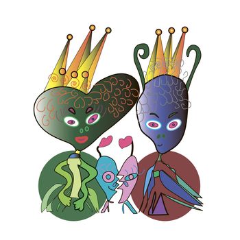 The Space Royal Family - JPEG illustration