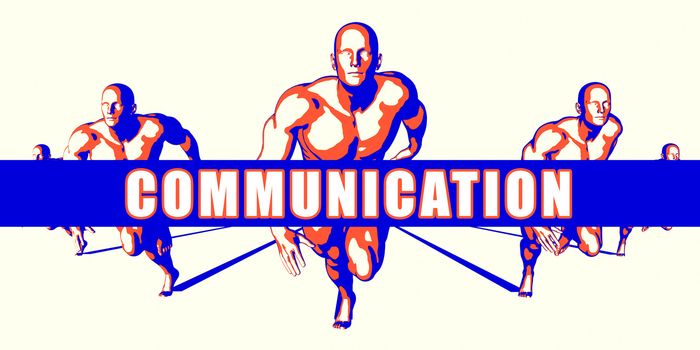 Communication as a Competition Concept Illustration Art
