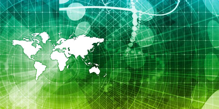 Global Trade Business as a Map Concept Art