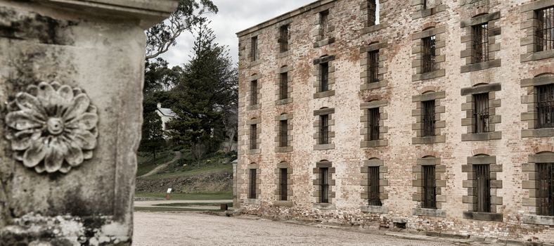 Port Arthur the old convict colony and historic jail located in Tasmania, Australia