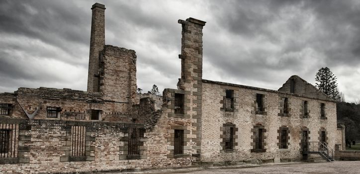 Port Arthur the old convict colony and historic jail located in Tasmania, Australia